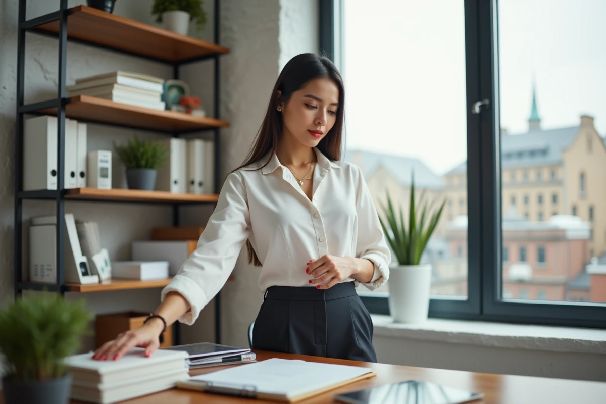Jeune femme professionnelle dans un bureau moderne