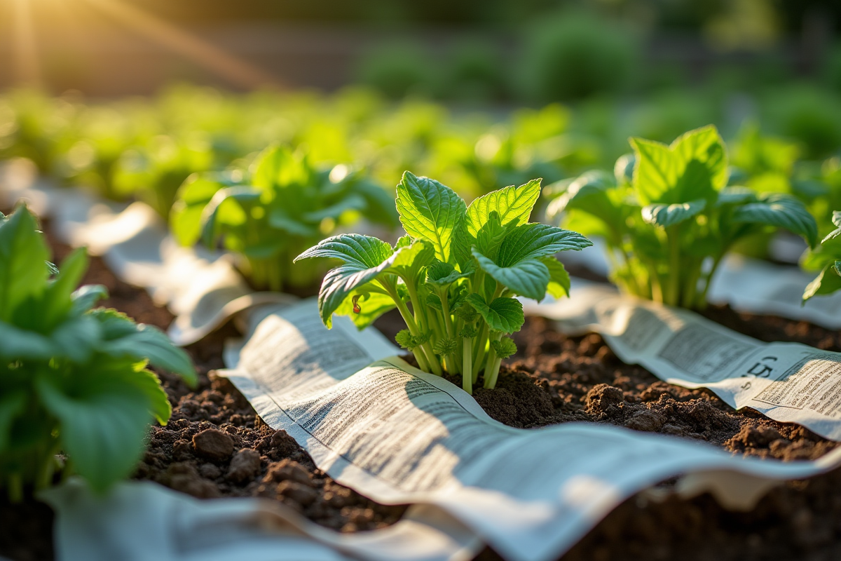 Utilisation du papier comme paillis dans le jardinage