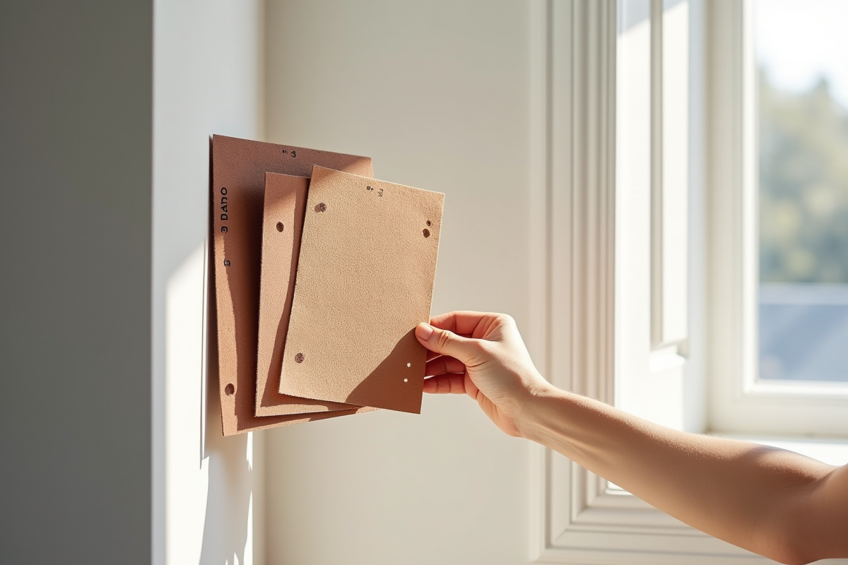 Choix du grain de papier de verre pour le ponçage d’un mur peint