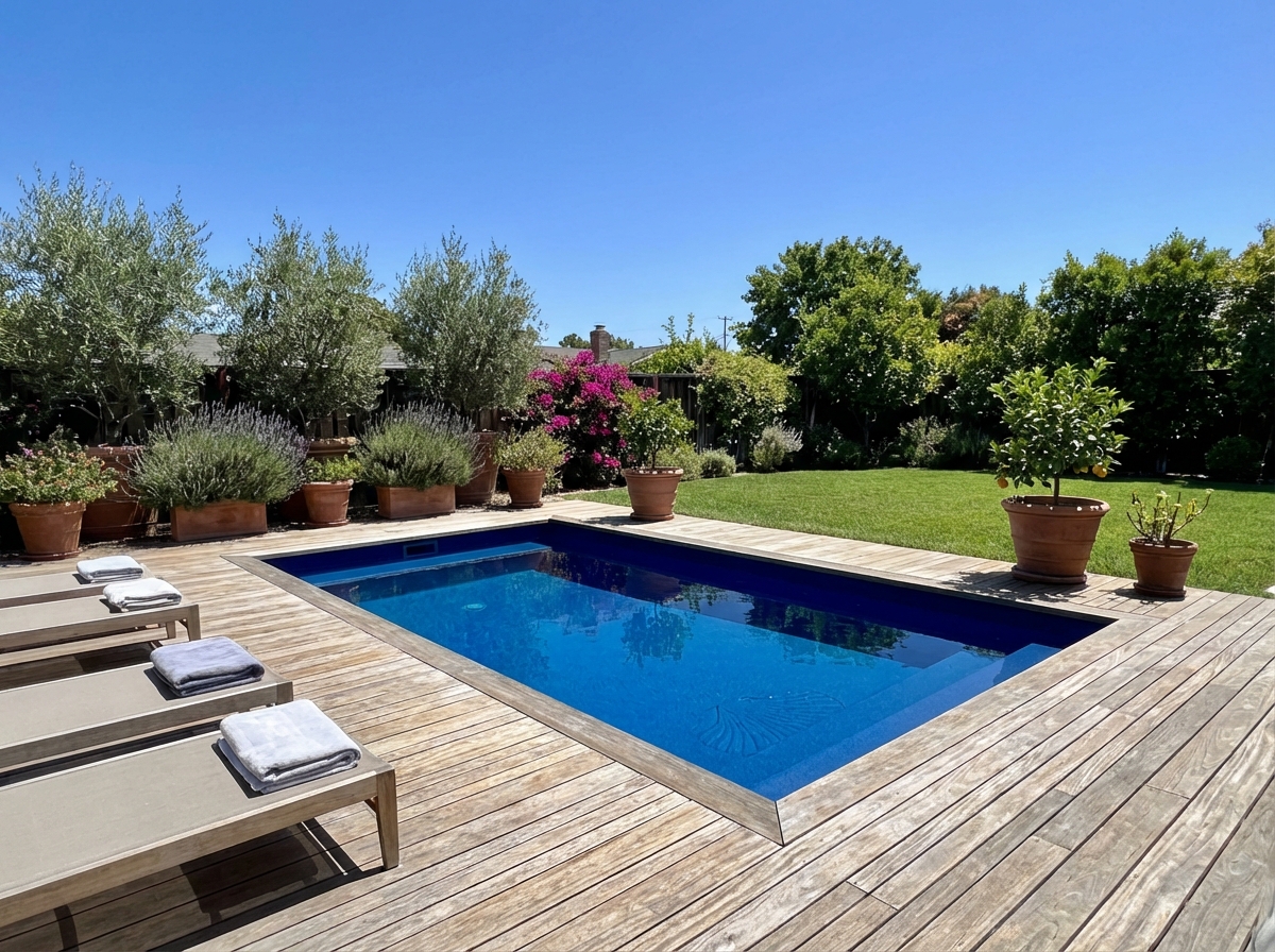 piscine coque jardin