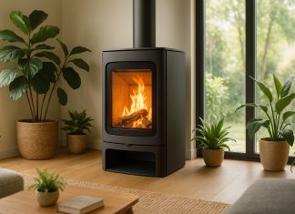 Les avantages écologiques et économiques du poêle à bois design moderne et performant Poêle à bois moderne dans un salon lumineux et écologique